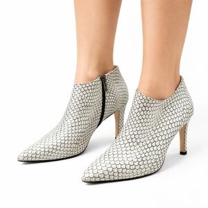 Cole Haan Snake Print Ankle Booties Heels Women's 8B Grand.ØS Leather‎